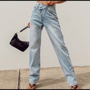 princess polly holly asymmetrical jeans